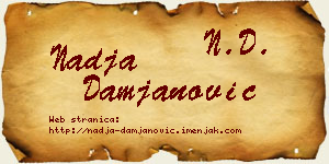 Nadja Damjanović vizit kartica